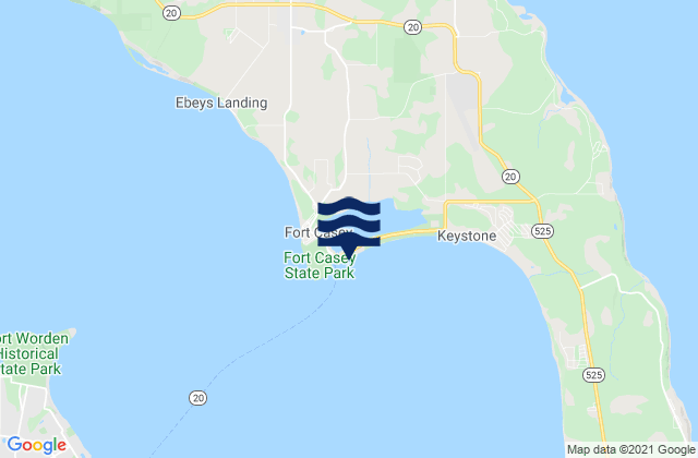 Karte der Gezeiten Keystone Harbor (Admiralty Head), United States