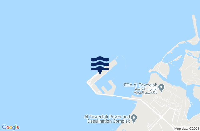 Karte der Gezeiten Khalifa Port, United Arab Emirates