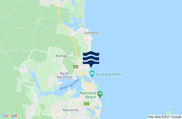Karte der Gezeiten Kianga Point, Australia