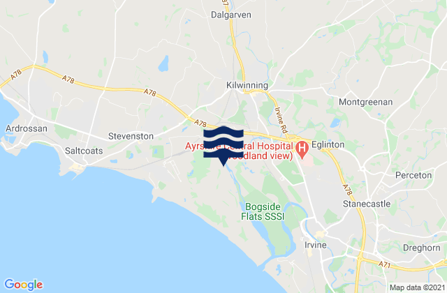 Karte der Gezeiten Kilbirnie, United Kingdom