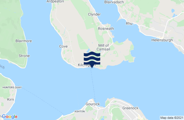 Karte der Gezeiten Kilcreggan Bay, United Kingdom