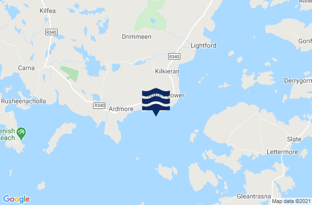Karte der Gezeiten Kilkieran Bay, Ireland
