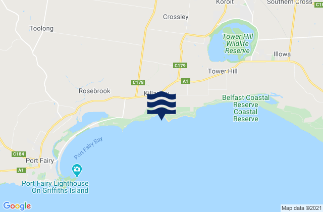 Karte der Gezeiten Killarney Beach, Australia