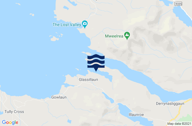 Karte der Gezeiten Killary Bay Little, Ireland