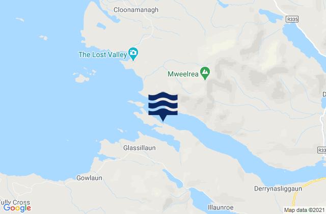 Karte der Gezeiten Killary Harbour, Ireland