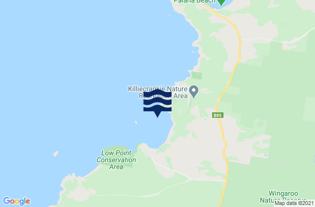 Karte der Gezeiten Killiecrankie Bay, Australia