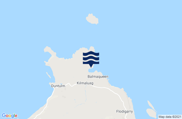 Karte der Gezeiten Kilmaluag Bay, United Kingdom