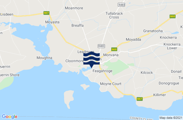 Karte der Gezeiten Kilrush, Ireland