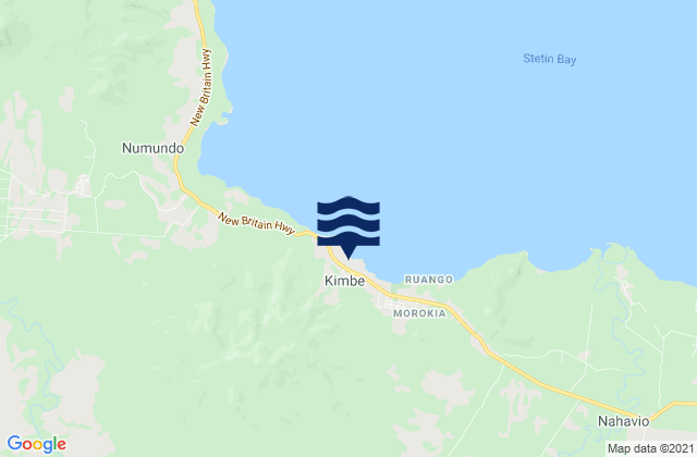 Karte der Gezeiten Kimbe, Papua New Guinea