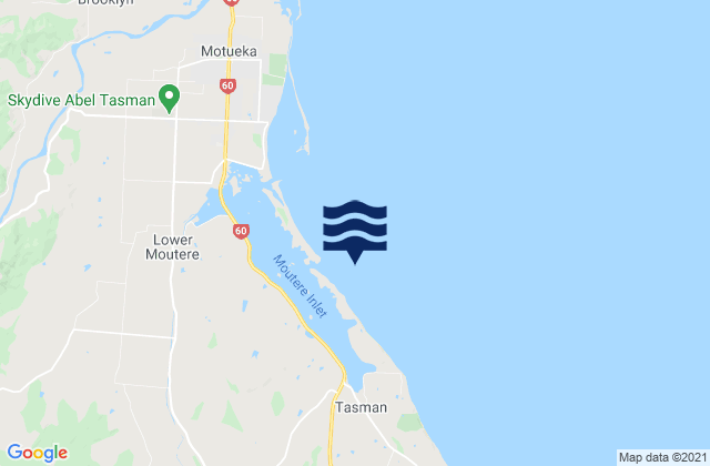 Karte der Gezeiten Kina Beach, New Zealand