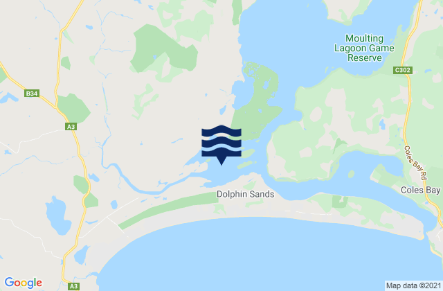Karte der Gezeiten King Bay, Australia