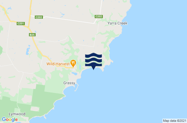 Karte der Gezeiten King Island (Grassy), Australia