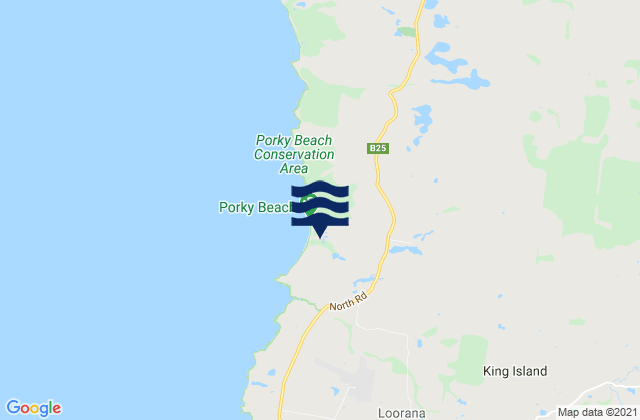 Karte der Gezeiten King Island, Australia