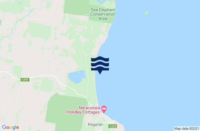 Karte der Gezeiten King Island, Australia