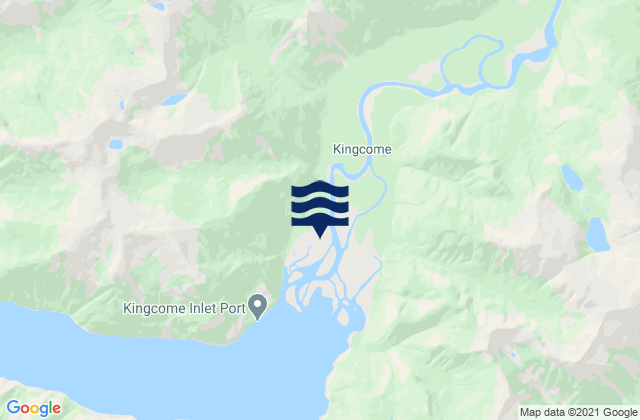 Karte der Gezeiten KingCome Inlet, Canada