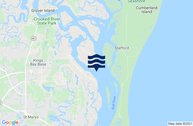 Karte der Gezeiten Kings Bay (Navy Base), United States
