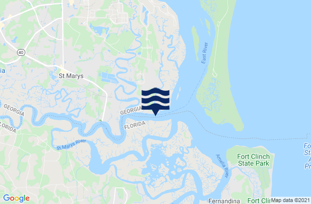 Karte der Gezeiten Kings Ferry, United States