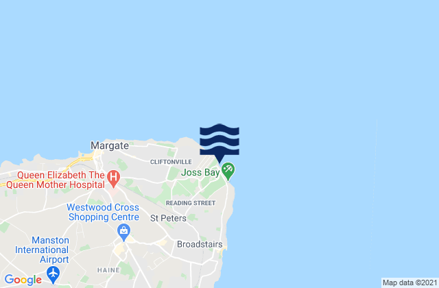 Karte der Gezeiten Kingsgate Bay Beach, United Kingdom