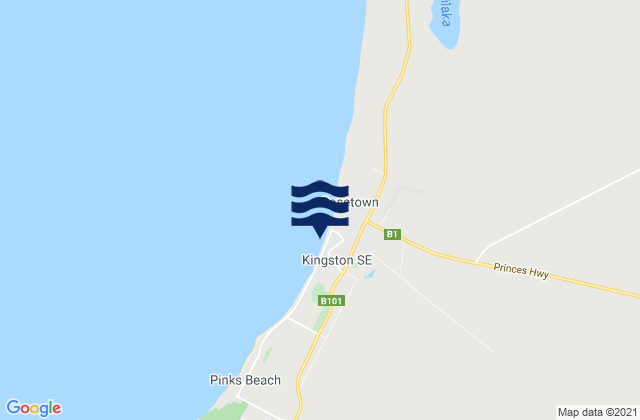 Karte der Gezeiten Kingston Se, Australia