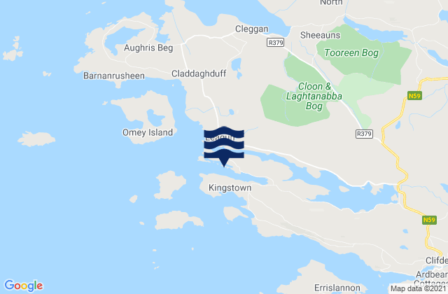 Karte der Gezeiten Kingstown Bay, Ireland