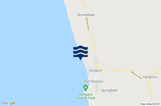 Karte der Gezeiten Kingy Bay, Australia