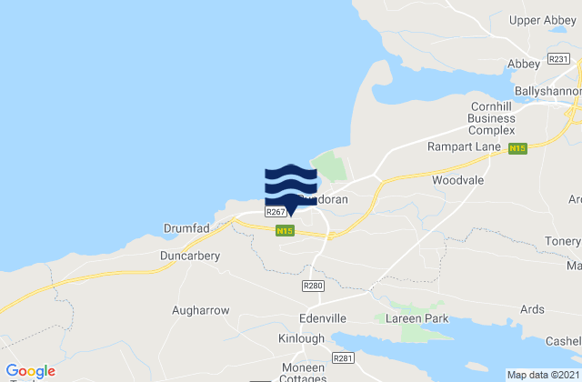 Karte der Gezeiten Kinlough, Ireland