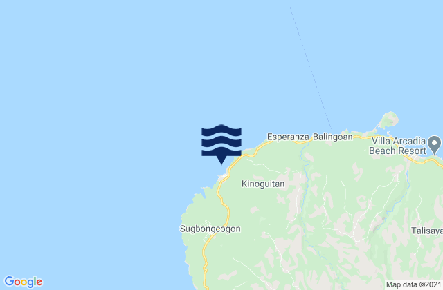 Karte der Gezeiten Kinogitan, Philippines