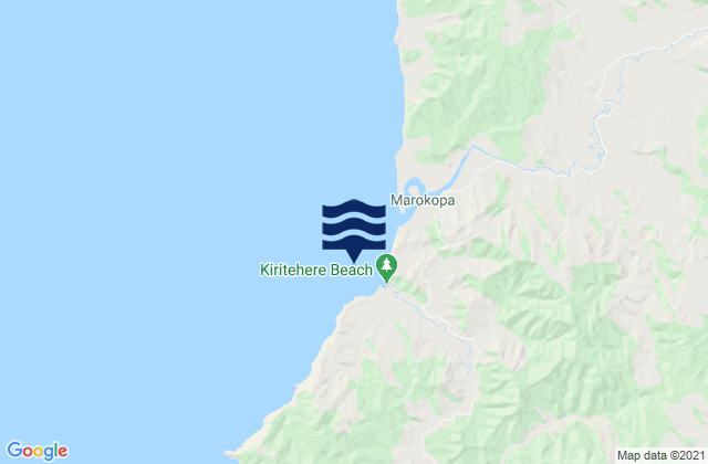 Karte der Gezeiten Kiritehere Beach, New Zealand
