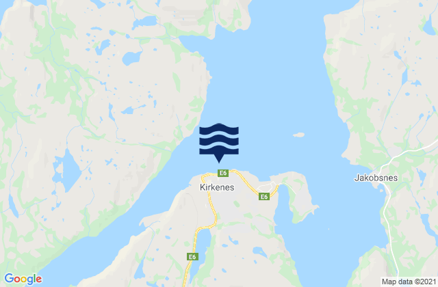 Karte der Gezeiten Kirkenes, Norway