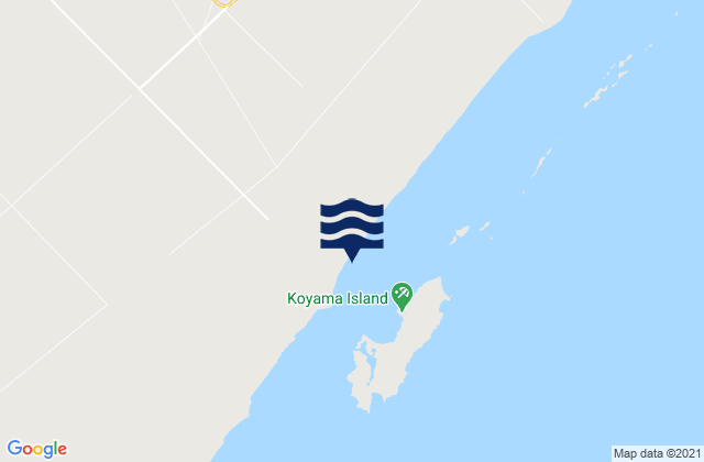 Karte der Gezeiten Kismaayo, Somalia