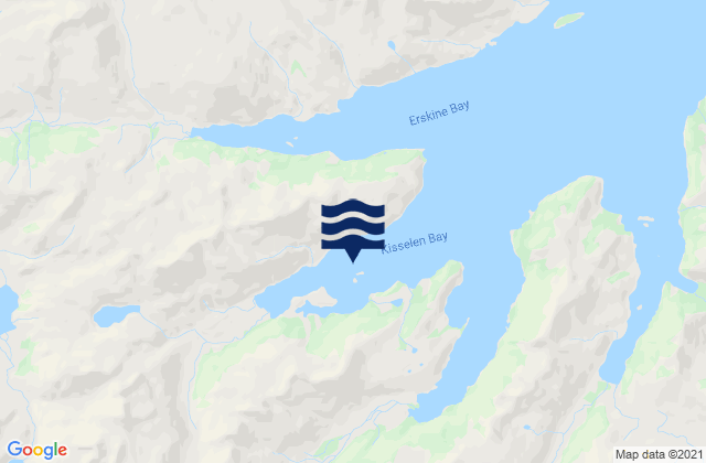 Karte der Gezeiten Kisselen Bay (Beaver Inlet), United States