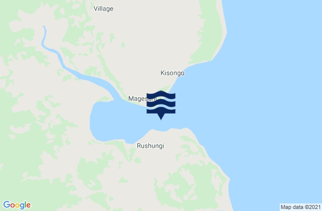 Karte der Gezeiten Kiswere Haven, Tanzania