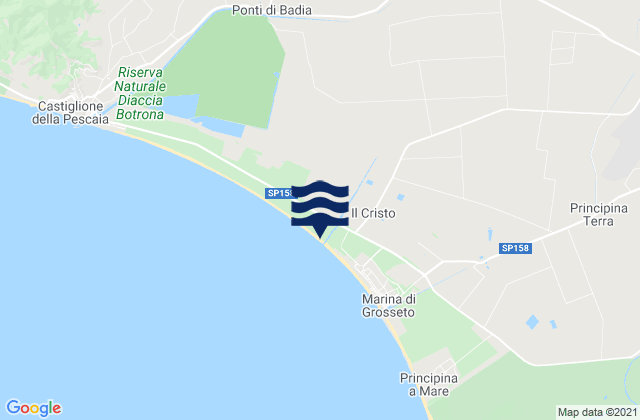 Karte der Gezeiten Kite Beach Fiumara, Italy