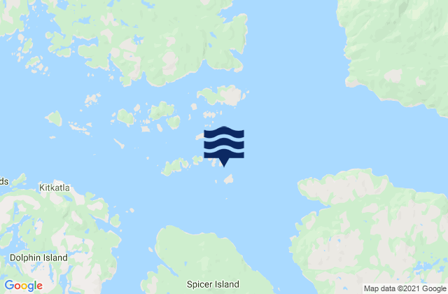 Karte der Gezeiten Kitkatla Islands, Canada