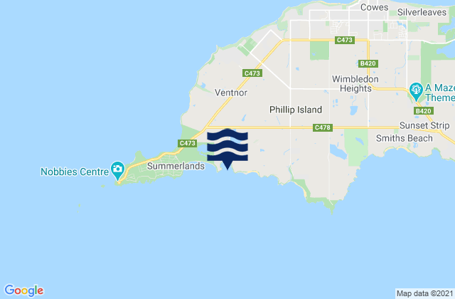 Karte der Gezeiten Kitty Millers Bay, Australia