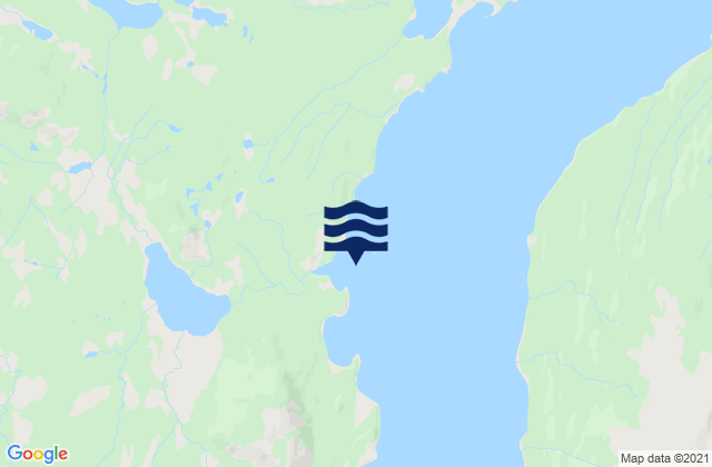 Karte der Gezeiten Kizhuyak Bay, United States