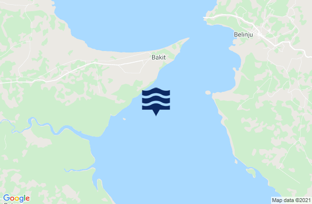 Karte der Gezeiten Klabat Bay Bangka Island, Indonesia