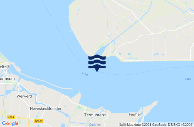 Karte der Gezeiten Knock, Netherlands