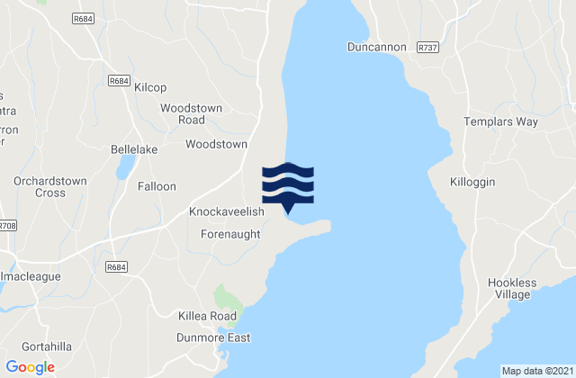 Karte der Gezeiten Knockavelish Head, Ireland