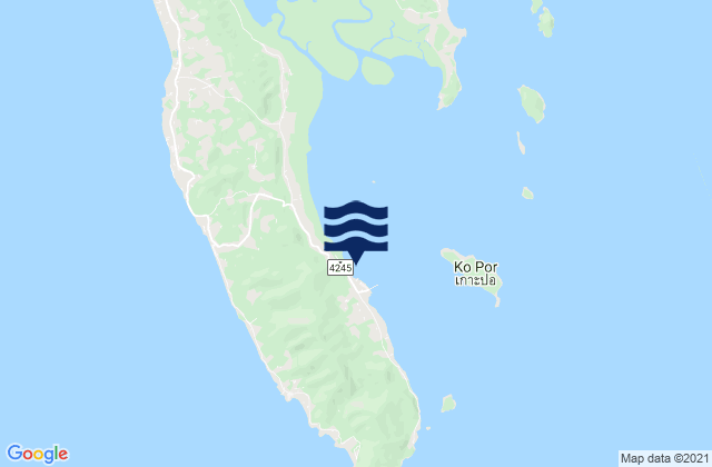 Karte der Gezeiten Ko Lanta, Thailand