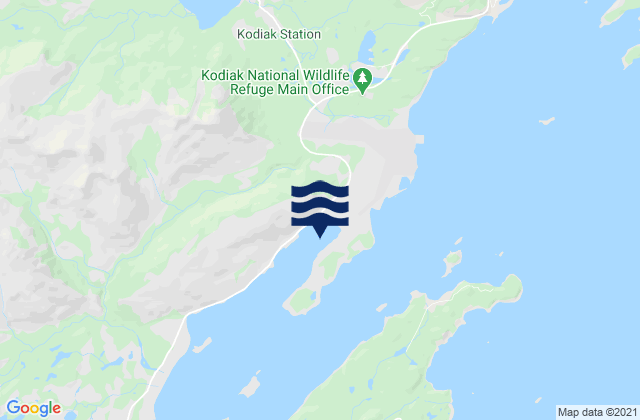 Karte der Gezeiten Kodiak Island, United States
