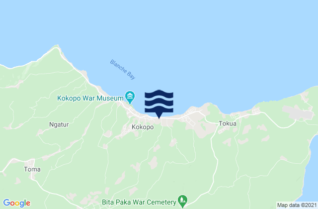 Karte der Gezeiten Kokopo, Papua New Guinea