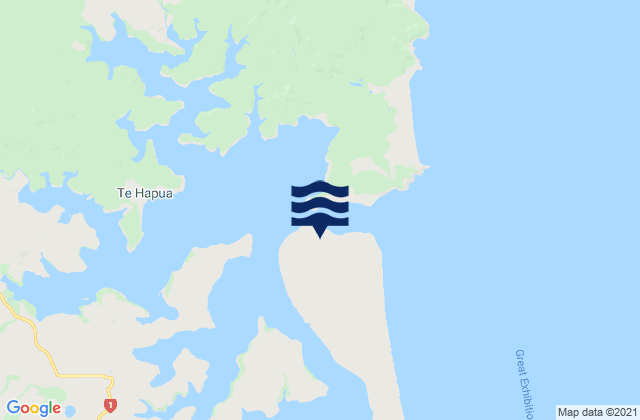 Karte der Gezeiten Kokota (The Sandspit), New Zealand