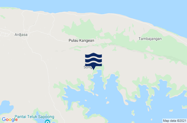 Karte der Gezeiten Kolla, Indonesia