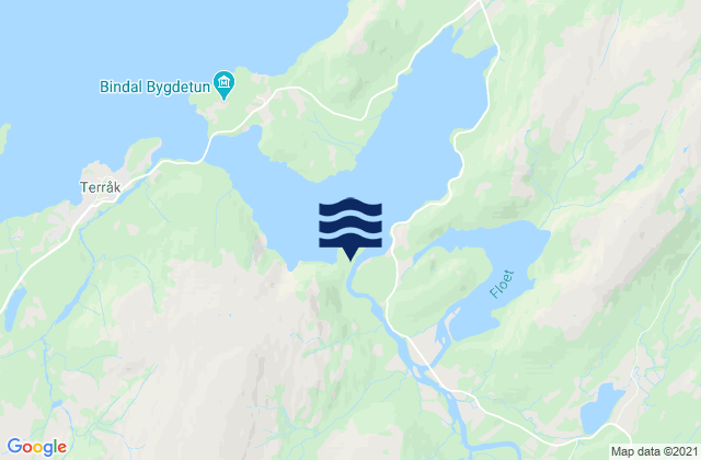 Karte der Gezeiten Kongsmoen, Norway