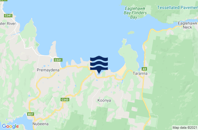 Karte der Gezeiten Koonya Beach, Australia