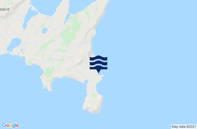 Karte der Gezeiten Korovin Island (east Side), United States