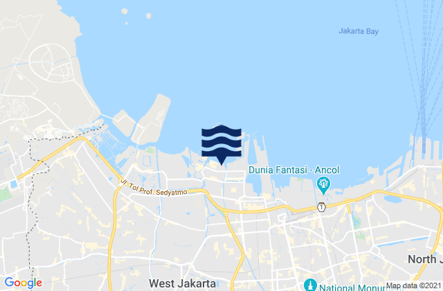 Karte der Gezeiten Kota Administrasi Jakarta Barat, Indonesia