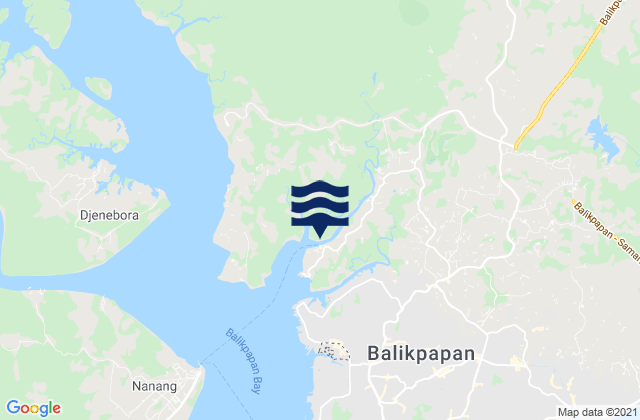 Karte der Gezeiten Kota Balikpapan, Indonesia