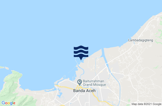 Karte der Gezeiten Kota Banda Aceh, Indonesia